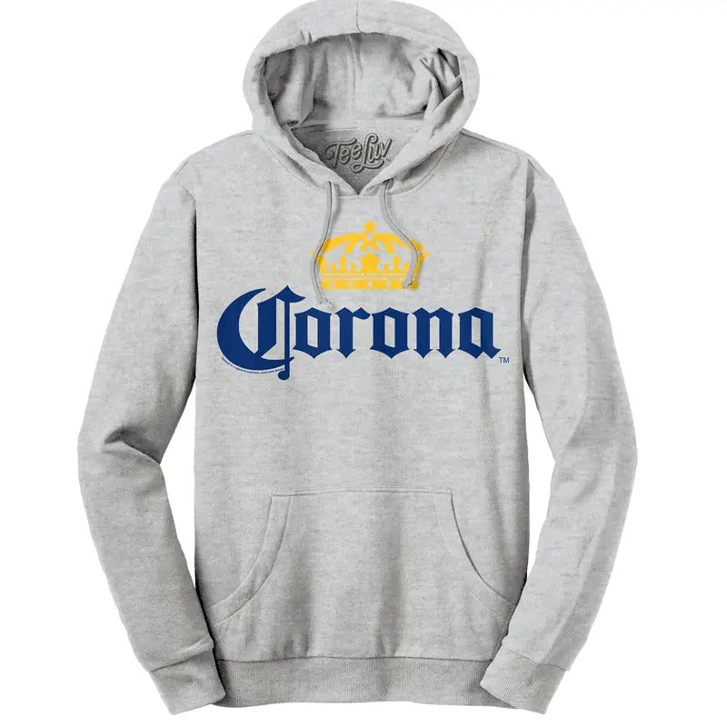 Corona Logo Hooded Gray T-Shirts