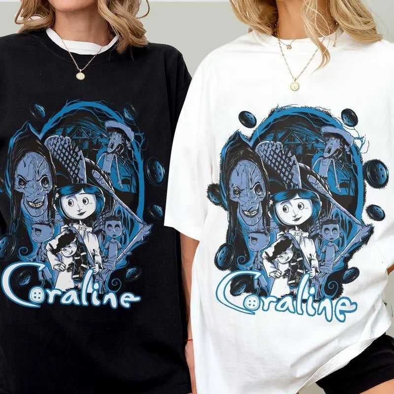 Corraline Another Place Shirt Horror Corraline Movies Horror Character Shirt Halloween style{N002}2 T-Shirts