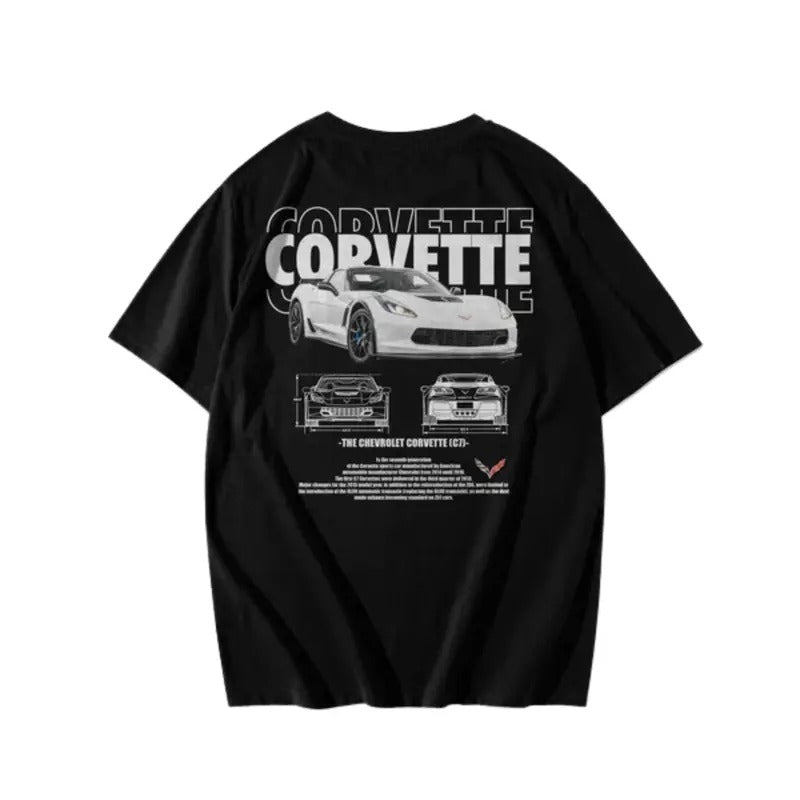 Corvette C7 Vintage Corvette C7 Racing F1 Jacket Car Shirt Streetwear Top Menswear Underwear Biker T-Shirts