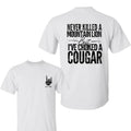 Cougar 2 Sided Shirt Custom Year Gen X Bigthree Black White Top T-Shirts