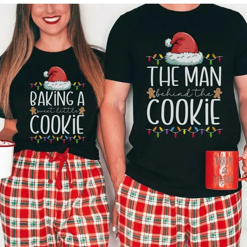 Couple Pregnancy Announcement Shirts Funny Pregnancy Matching Couples Pregnant Couple Cookie T-Shirts
