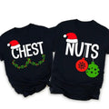 Couples Shirts Funny Shirt Couple Chest Nuts Shirt Boyfriend Husband Ugly T-Shirts