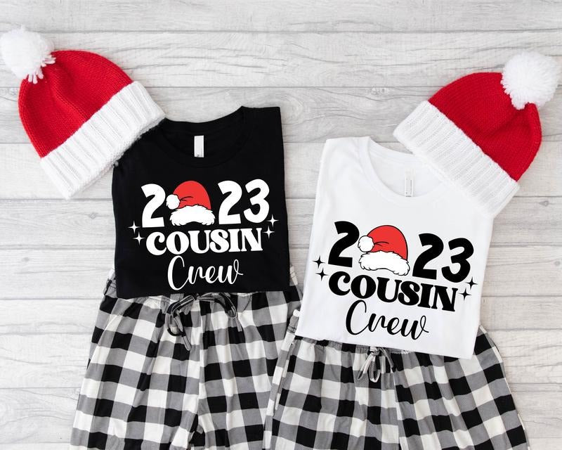 Cousin Crew 2023 Shirt Family Matching Cousins Group Xmas Family Gathering T-Shirts