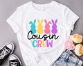Cousin Crew Shirt Easter Matching Cousins Squad Family Easter Short Sleeve Cousins Crew Rabbits Shirts T-Shirts