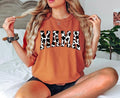 Cow Print Retro Mama Loose Fitting Summer Cotton Material T-Shirts
