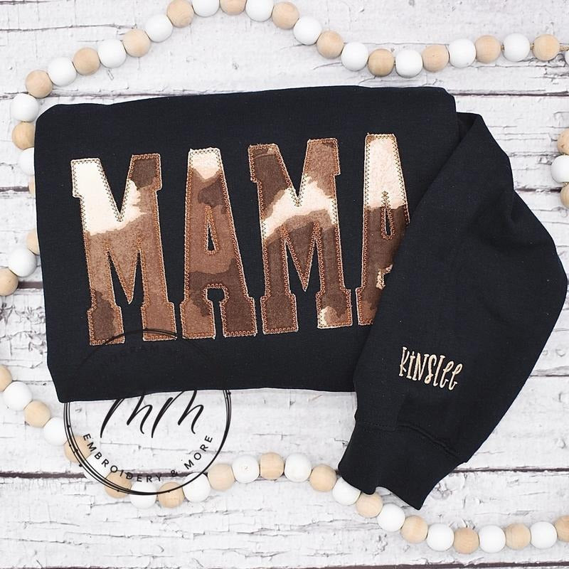Cow Print Cow Print Mama Western Comfortable Casual Fit T-Shirts