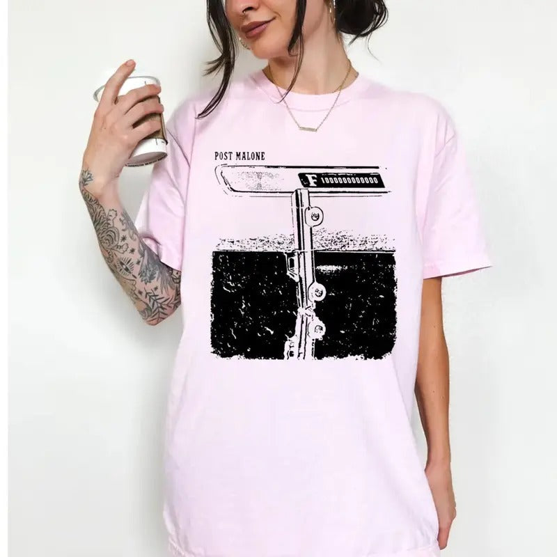 Cowb0y P02t Mal0n3 Shirt F! Trillion Album Shirt P02ty Rapper Shirt Mal0n3 Country Music Shirt Country Concert Short Sleeve Shirt Casual T-Shirts