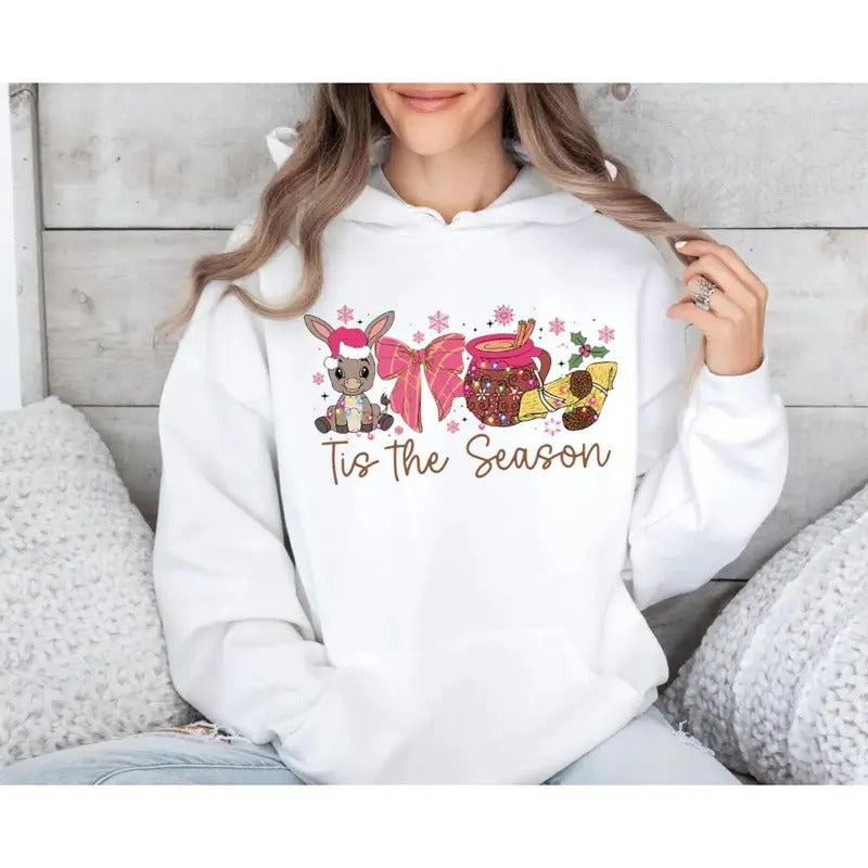 Cozy Coquette Shirt Festive Mexican Calories Don'T Count Pink Spanish Tuki Donkey Chocolate Abuelita T-Shirts