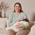 Cozy Waffle Knit Breastfeeding Zipper Access Nursing Moms T-Shirts