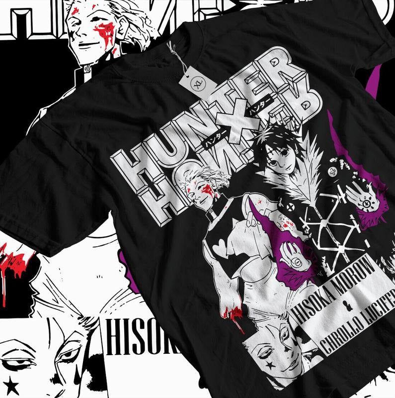 Crollo X Hisoka S 4XL Hunter X Hunter Manga Strip Anime Shirt S 4XL T-Shirts