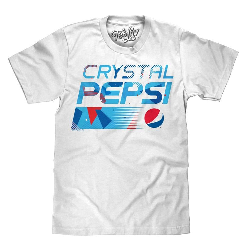 Crystal Pepsi Throwback Logo White 90s T-Shirts