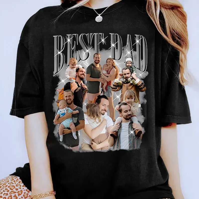 Custom Bootleg Dad Photos Shirt Best Dad Ever Shirt New Dad Shirt Dad Shirt Daddy Shirt Shirt Best Dad Shirt Dad T-Shirts