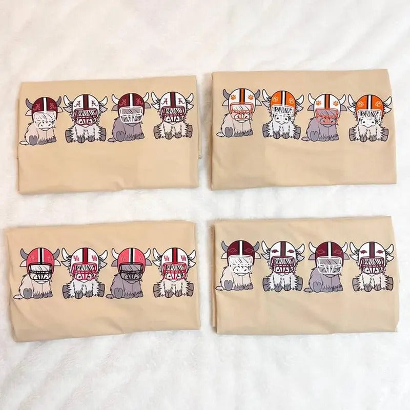 Custom College Football Cow Soft Available All Team Can Be Custom Your Team Customize Your College Shirt Off White Classic T-Shirts