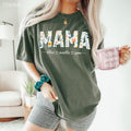 Custom Comfort Colors Mama Shirt Retro Mama Personalized Gram Clothes Cool Mama Mama T-Shirts
