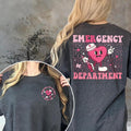 Custom Emergency Department Valentine Shirt Valentine Er Nurse Valentine Nurse Emergency Nurse Registered Nurse T-Shirts