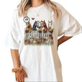 Custom Horses Looking Over Fence All Watercolor Best Friends Farm Animals 1 Cotton Top T-Shirts