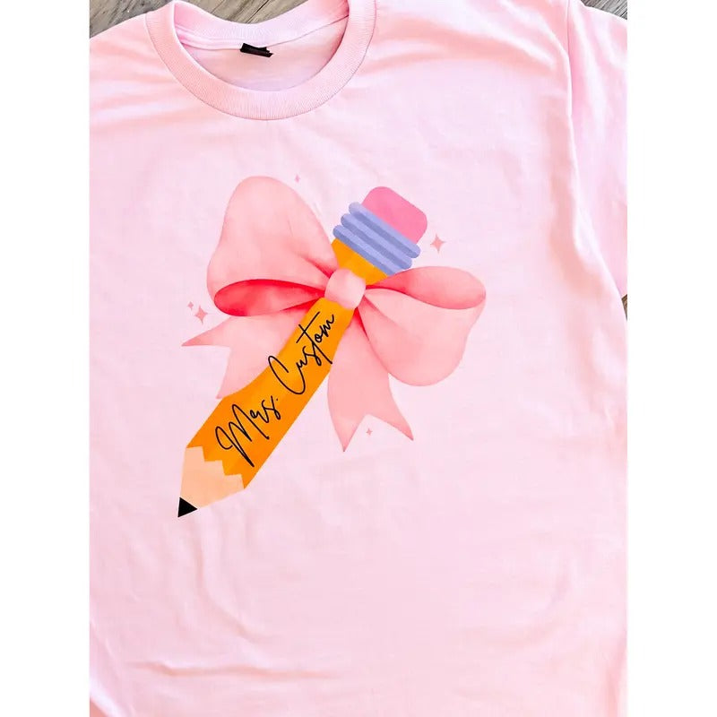 Custom Teacher Pencil Top T-Shirts