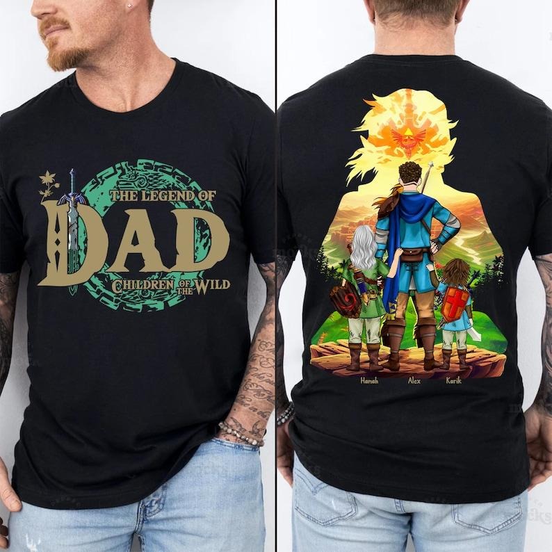 Custom Legend Dad Shirt Best Dad Ever Children Wild Personalized Cool Dad Club Dad T-Shirts