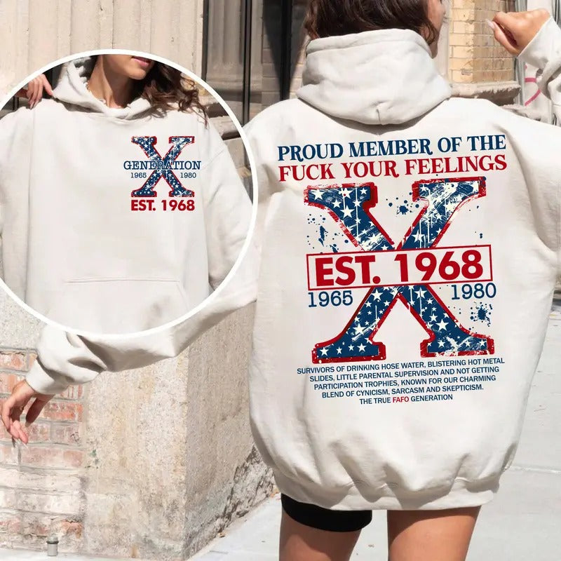 Custom Year Generation X Skull New Version 3 Fafo Generation Raised Hose Water Neglect 100% Cotton Two Sided Menswear T-Shirts