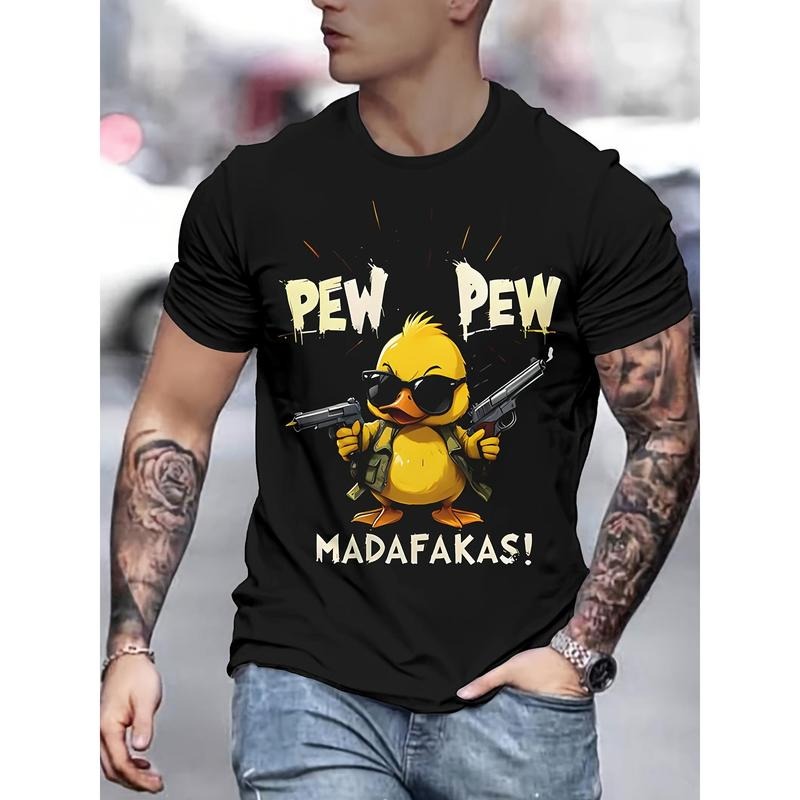 [Customer Favorite] Novelty 3D Printed Casual Breathable Cotton Machine Washable Round Neck Made USA T-Shirts