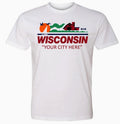 Customize Wisconsin License Plate Shirt Customize Your City Funny Valentines & Menswear Top Streetwear T-Shirts