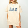 Cute Ghost Shirt Blue Toile Boujee Ghost Shirt Coquette Blue Floral Halloween Bow Ghost Shirt Floral Girly Ghost Shirt T-Shirts