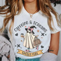 Cute Ghost DRG Halloween Ghost Coffee Bougie Ghost DRG Here Boos Halloween T-Shirts