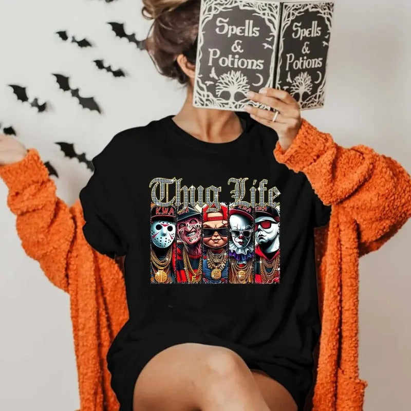 Cute Halloween Shirt Hallowen Shirt Cute Fall Shirt Spooky Season Print T-Shirts