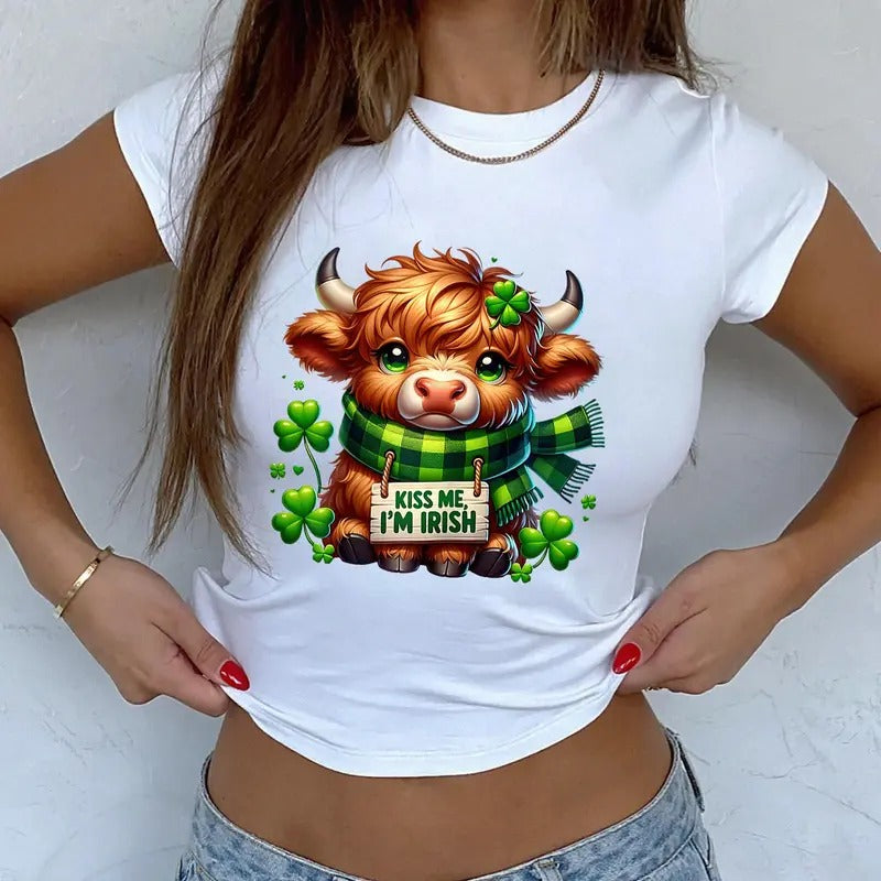Cute Highland Cow. St Patricks Day Baby St Pattys Day Baby T-Shirts