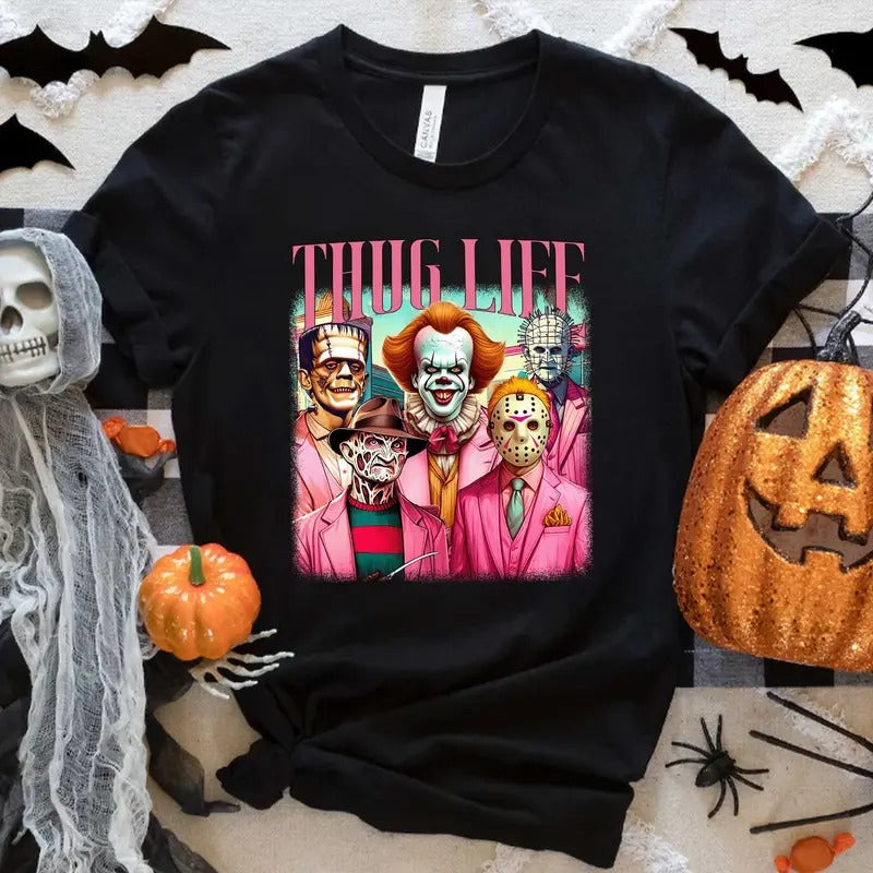 Cute Horror Shirt Hallowen Shirt Cute Fall Shirt Spooky Seasonstyle{N002}2 T-Shirts