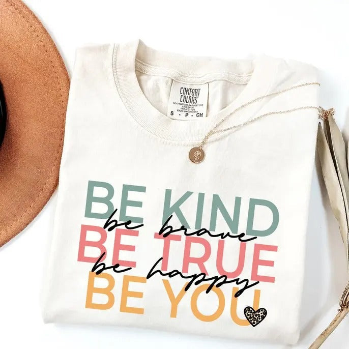 Cute Teacher Shirt Be Kind Be True Be You Teacher Appreciation Back School Elementary Team Teacher Shirt Pre K Teacher Shirt T-Shirts