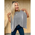 DOORBUSTER Learning My Worth Black Striped Top T-Shirts