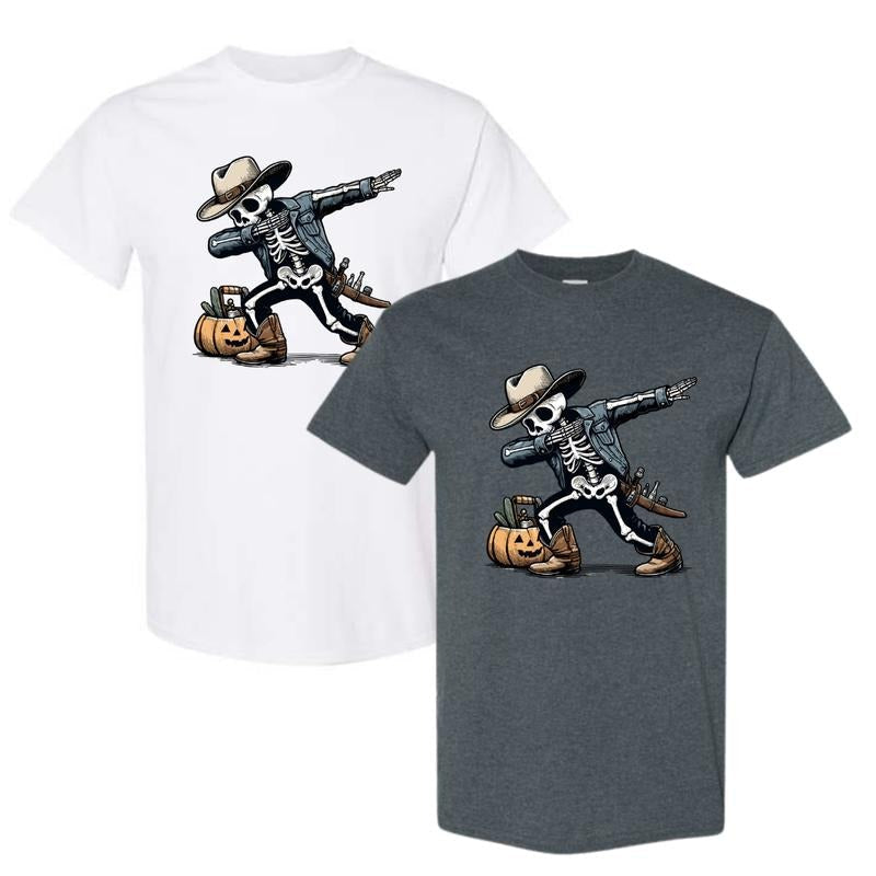 Dabbing Skeleton Cowboy Costume Shirt T-Shirts