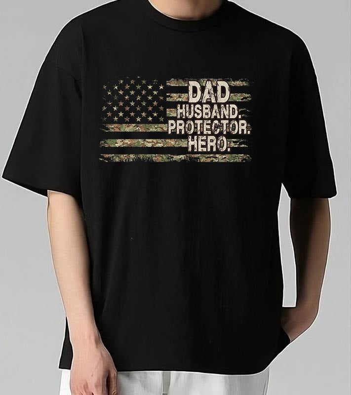 Dad Husband Protector Hero Classic Sport Vintage 90s Bold Streetwear Lovers T-Shirts