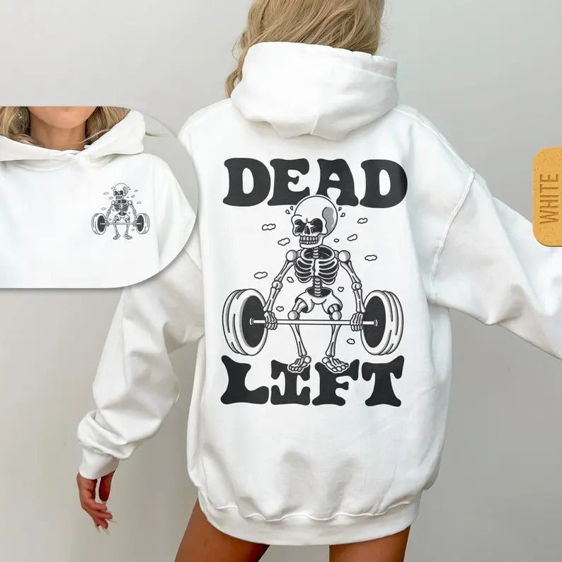 Dad Lift Skeleton Gym Pump Cover Funny Workout Hoody Weightlifting Retro Hooded Fitness T-Shirts