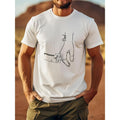Dad Daughter Front Printed Short Sleeved Comfortable & Breathable Casual Tops Summer Spring & Fall Made USA T-Shirts