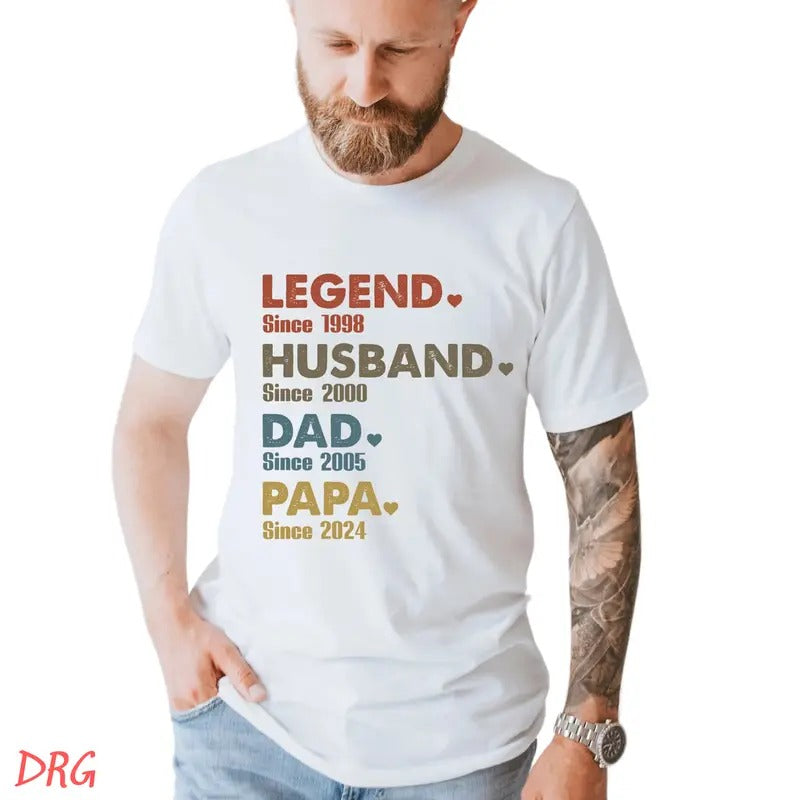 Dad Years Shirt DRG Papa Year DRG Husband DRG DRG Legend Husband Dad Papa Shirt Legend Dad T-Shirts