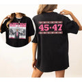 Daddy'S Home Cute 45 47 Shirt Funny Trump Pink Trump Republican Woman Man Shirt T-Shirts