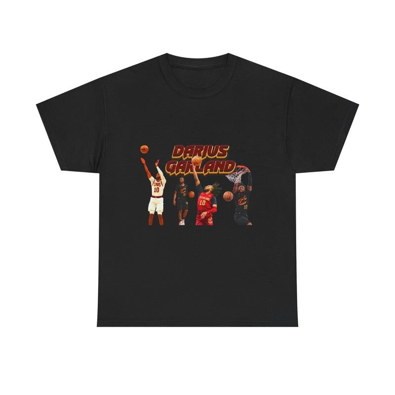 Darius Garland Basketball Heavy Cotton Sports Fan T-Shirts