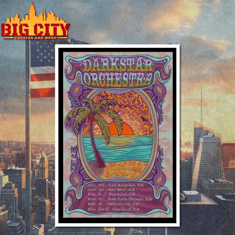 Dark Star Orchestra Tour 2026 California Poster Shirt