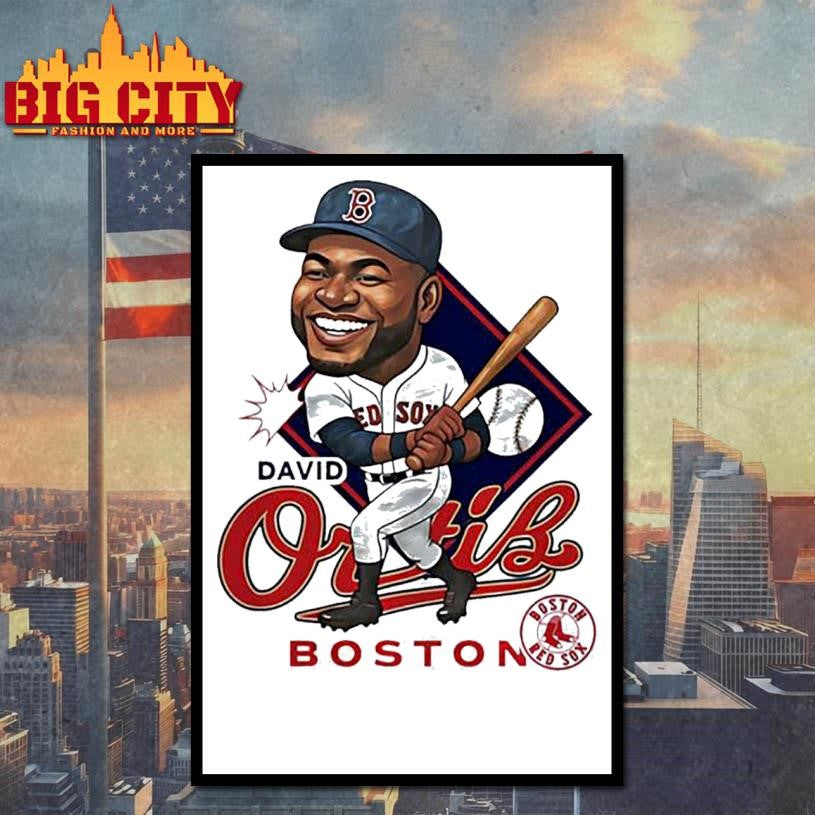 David Ortiz Boston Redsox Legend caricature Shirt
