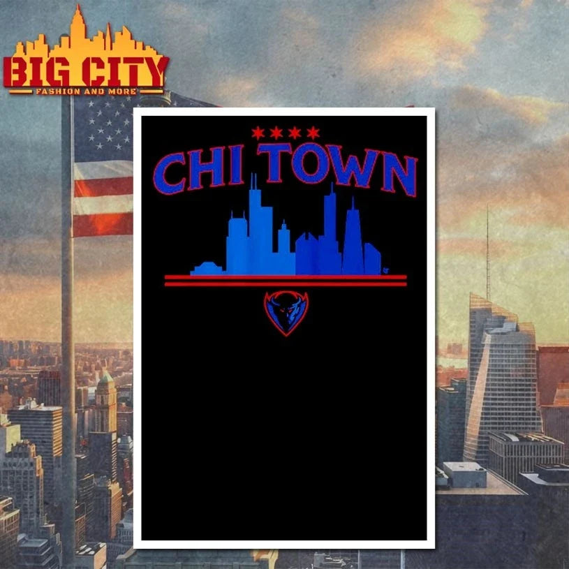 DePaul Blue Demons Chi Town skyline t-shirt