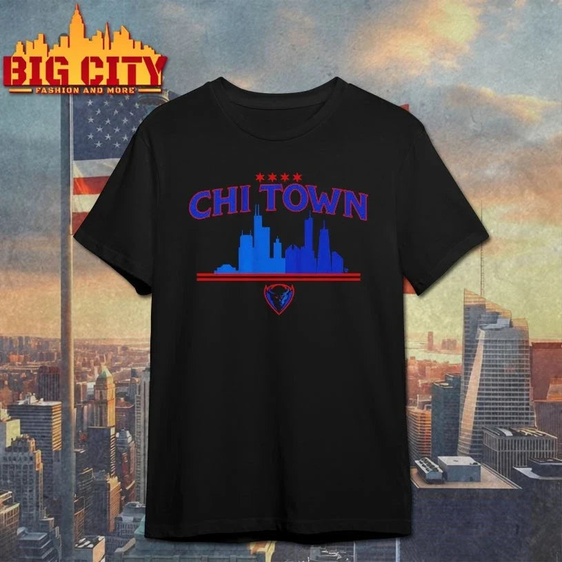 DePaul Blue Demons Chi Town skyline t-shirt