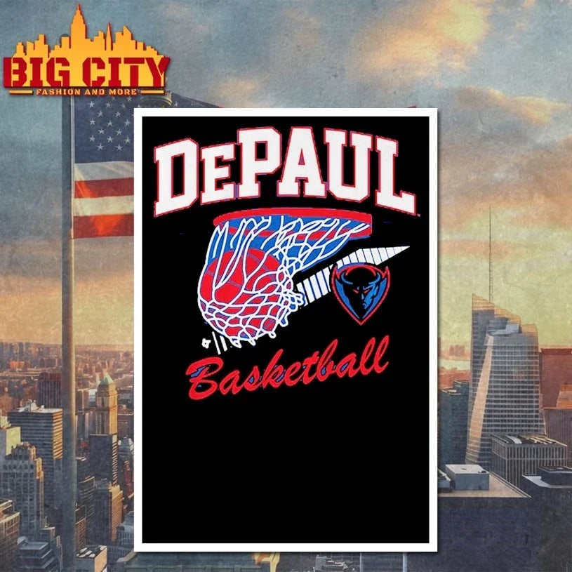 DePaul Blue Demons Throwback Basketball t-shirt