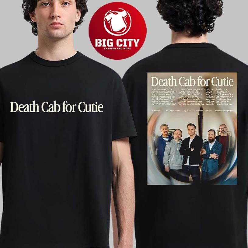 Death Cab For Cutie Summer In North America 2026 Tour City Dates Two Sided Shirt