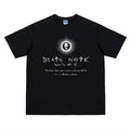 Death Note " Mark" Heavyweight Vintage 100% Cotton Anime Menswear Top Crew Necks Casual Streetwear Black Tropical T-Shirts