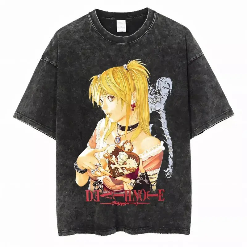 Death Note Anime Japanese Retro Death Note Shirt Cotton Menswear T-Shirts