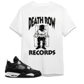 DeathRow Records 4S White Thunder Shirt Casual Cotton Menswear Retro Shirt T-Shirts