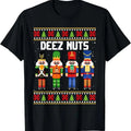 Deez Nuts Nutcracker Funny Ugly Xmas Pajama PJ T-Shirts