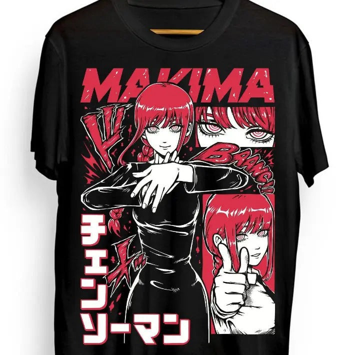 Denji & Makima Chainsaw Man PochitaAnime Manga All Sizestyle{N002}2 T-Shirts
